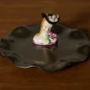 Pierce & Ward ABRA CERAMIC FIGURINE DISH - METALLIC BLACK GLAZE / BUST | Ceramics | Vessels