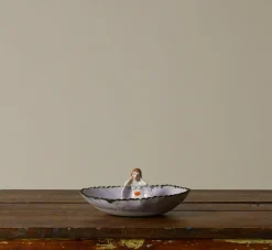 Pierce & Ward ABRA CERAMIC FIGURINE DISH - LILAC GLAZE WITH SCALLOPED RIM | Ceramics | Vessels