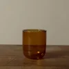 Pierce & Ward AMBER GLASS WITH STRIPED RIM | Kitchen