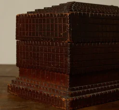 Pierce & Ward AMERICAN TRAMP ART WOODEN BOX WITH LATCH | Boxes
