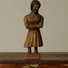 Pierce & Ward ANTIQUE CARVED FOLK ART FIGURE OF WOMAN | Objets D'Art