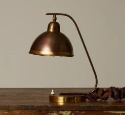 Pierce & Ward ART DECO BRASS & COPPER DESK LAMP | Lighting