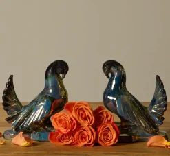 Pierce & Ward ART DECO CERAMIC DOVE BOOKENDS | Ceramics | Books & Bookends