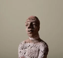 Pierce & Ward BUST OF MAN WITH LACE BOX BY GAYSER | Ceramics | Boxes