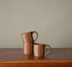 Pierce & Ward COFFEE MUG BY SALT CERAMICS IN CACAO STRIPE | Kitchen