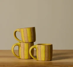 Pierce & Ward COFFEE MUG BY SALT CERAMICS IN YOLK STRIPE | Kitchen