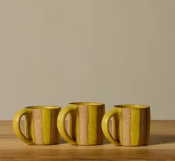 Pierce & Ward COFFEE MUG BY SALT CERAMICS IN YOLK STRIPE | Kitchen