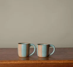 Pierce & Ward COFFEE MUG BY SALT CERAMICS IN POOLSIDE STRIPE | Kitchen