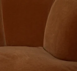 Pierce & Ward CROISSANT COUCH IN APRICOT MOHAIR | Furniture