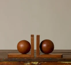 Pierce & Ward DUTCH ART DECO WOOD BOOKENDS | Books & Bookends