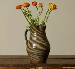 Pierce & Ward EARTHENWARE FOLK ART SWIRL JUG IV | Ceramics | Vessels