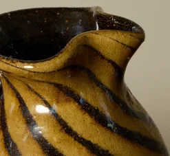 Pierce & Ward EARTHENWARE FOLK ART SWIRL PITCHER | Ceramics | Vessels