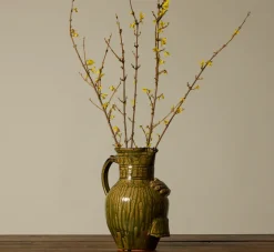 Pierce & Ward EARTHENWARE FOLK ART VASE WITH HAND | Ceramics | Vessels