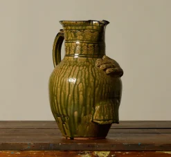Pierce & Ward EARTHENWARE FOLK ART VASE WITH HAND | Ceramics | Vessels