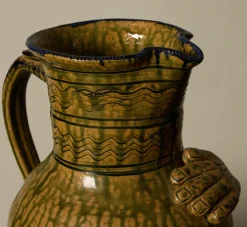 Pierce & Ward EARTHENWARE FOLK ART VASE WITH HAND | Ceramics | Vessels