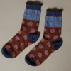 Pierce & Ward EXQUISITE J SOCKS IN CINNAMMON DOT | Gifts