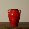 Pierce & Ward FOLK ART FIRE RED VASE | Ceramics | Vessels