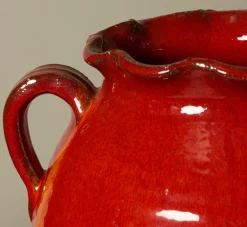 Pierce & Ward FOLK ART FIRE RED VASE | Ceramics | Vessels