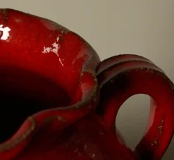 Pierce & Ward FOLK ART FIRE RED VASE | Ceramics | Vessels