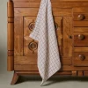 Pierce & Ward GRAPHIC STRIPE LINEN TEA TOWEL IN CLAY | Kitchen