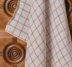 Pierce & Ward GRAPHIC STRIPE LINEN TEA TOWEL IN CLAY | Kitchen