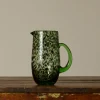 Pierce & Ward HAND BLOWN MINT TORTOISE SHELL GLASS PITCHER | Kitchen