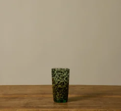 Pierce & Ward HAND BLOWN MINT TORTOISE SHELL HIGHBALL GLASS | Kitchen