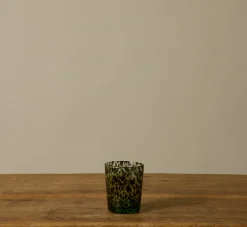 Pierce & Ward HAND BLOWN MINT TORTOISE SHELL TUMBLER GLASS | Kitchen
