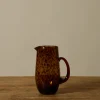 Pierce & Ward HAND BLOWN TORTOISE SHELL GLASS PITCHER | Kitchen