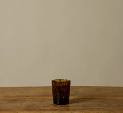 Pierce & Ward HAND BLOWN TORTOISE SHELL TUMBLER GLASS | Kitchen