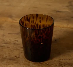 Pierce & Ward HAND BLOWN TORTOISE SHELL TUMBLER GLASS | Kitchen
