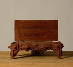 Pierce & Ward HAND-CARVED PYRAMID TRAMP ART BOX | Boxes