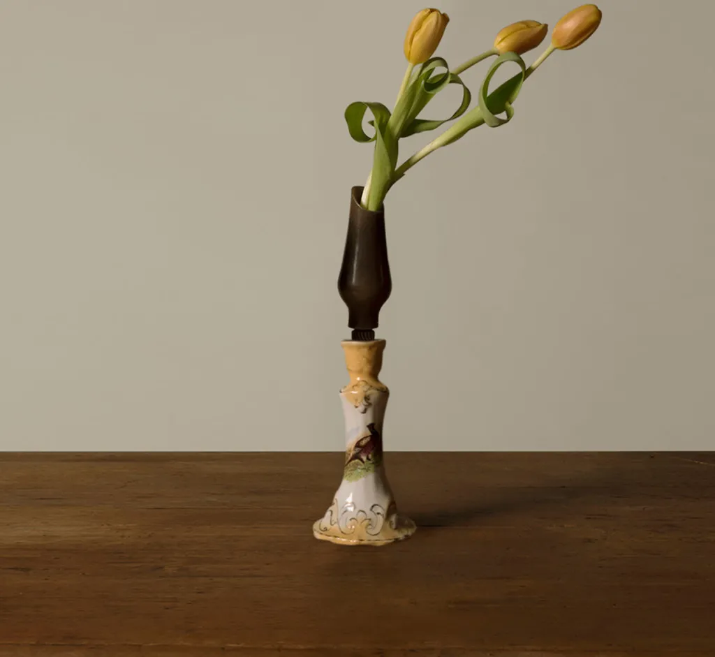 Pierce & Ward HANDS VASE CANDLE IN DARK | Candlesticks & Candles