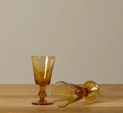Pierce & Ward IL BUCO VITA TAPERED GOBLET IN AMBER | Kitchen