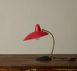 Pierce & Ward ITALIAN RED WITCHES HAT LAMP, 1950S | Lighting