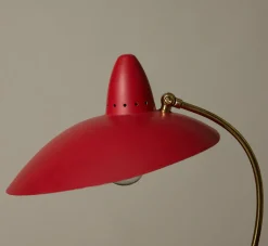 Pierce & Ward ITALIAN RED WITCHES HAT LAMP, 1950S | Lighting