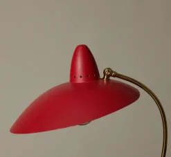 Pierce & Ward ITALIAN RED WITCHES HAT LAMP, 1950S | Lighting