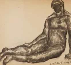 Pierce & Ward 1904 ITALIAN SKETCH OF A SEATED FIGURE | Art