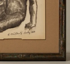 Pierce & Ward 1904 ITALIAN SKETCH OF A SEATED FIGURE | Art