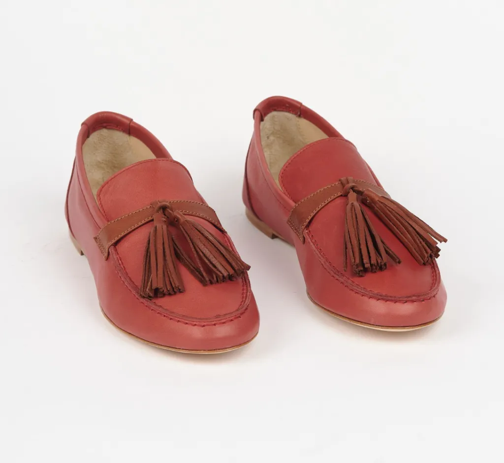 Pierce & Ward JAMIE HALLER X PW TASSEL LOAFER RED | Collaborations
