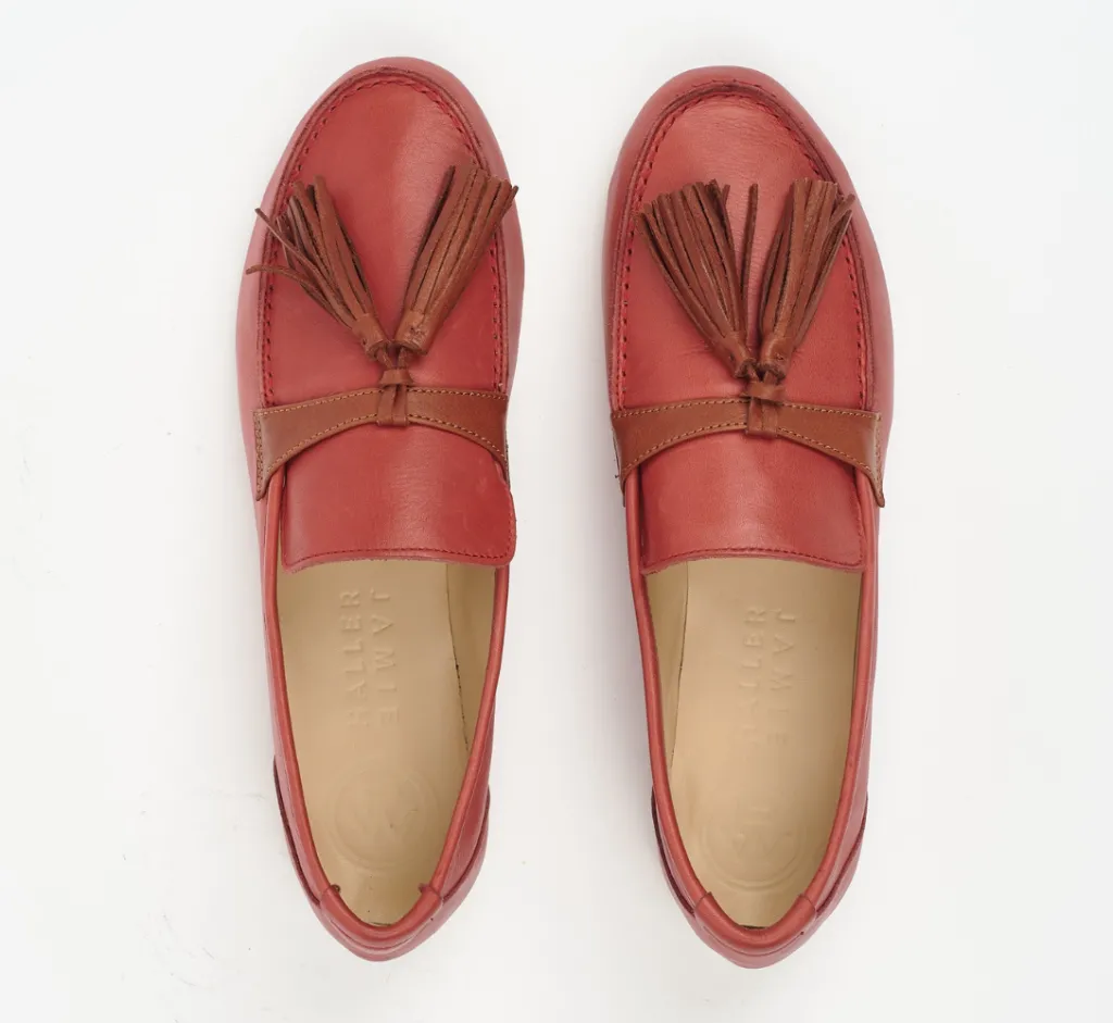 Pierce & Ward JAMIE HALLER X PW TASSEL LOAFER RED | Collaborations