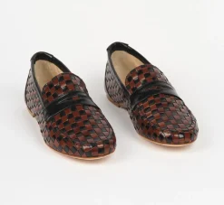 Pierce & Ward JAMIE HALLER X PW WOVEN LOAFER BLACK / BROWN | Collaborations | Gifts
