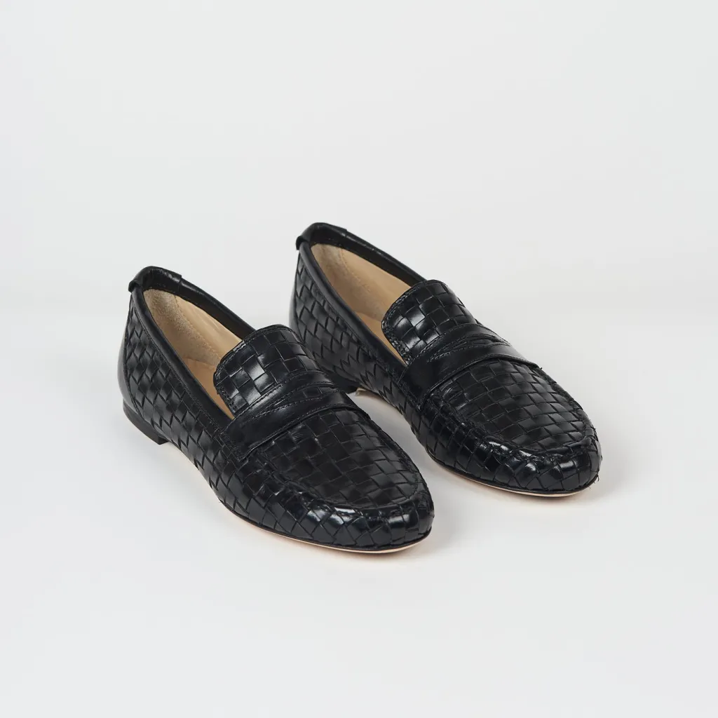 Pierce & Ward JAMIE HALLER X PW WOVEN LOAFER BLACK | Collaborations