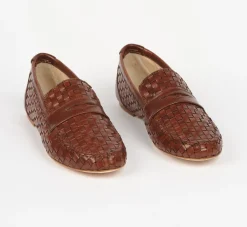 Pierce & Ward JAMIE HALLER X PW WOVEN LOAFER BROWN | Collaborations