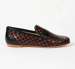 Pierce & Ward JAMIE HALLER X PW WOVEN LOAFER BLACK / BROWN | Collaborations | Gifts
