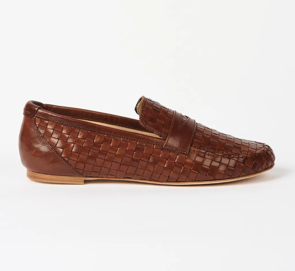 Pierce & Ward JAMIE HALLER X PW WOVEN LOAFER BROWN | Collaborations