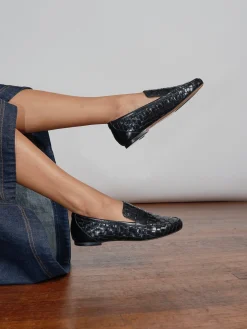 Pierce & Ward JAMIE HALLER X PW WOVEN LOAFER BLACK | Collaborations