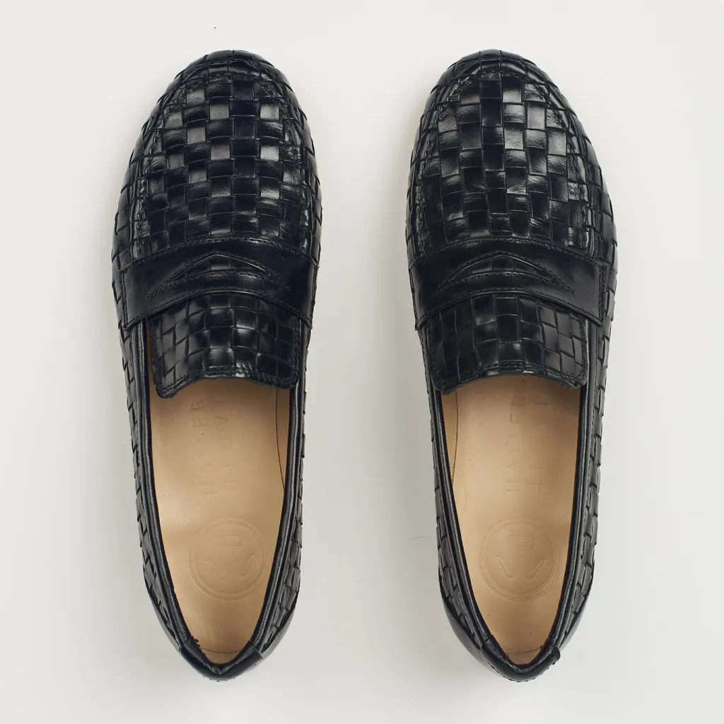 Pierce & Ward JAMIE HALLER X PW WOVEN LOAFER BLACK | Collaborations