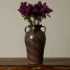 Pierce & Ward LARGE FOLK ART SWIRL FLOOR VASE | Ceramics | Vessels