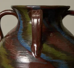 Pierce & Ward LARGE FOLK ART SWIRL FLOOR VASE | Ceramics | Vessels